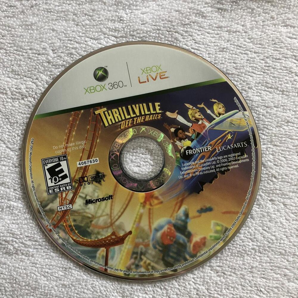Microsoft Xbox 360 Thrillville Off The Rails Game Disc - Used